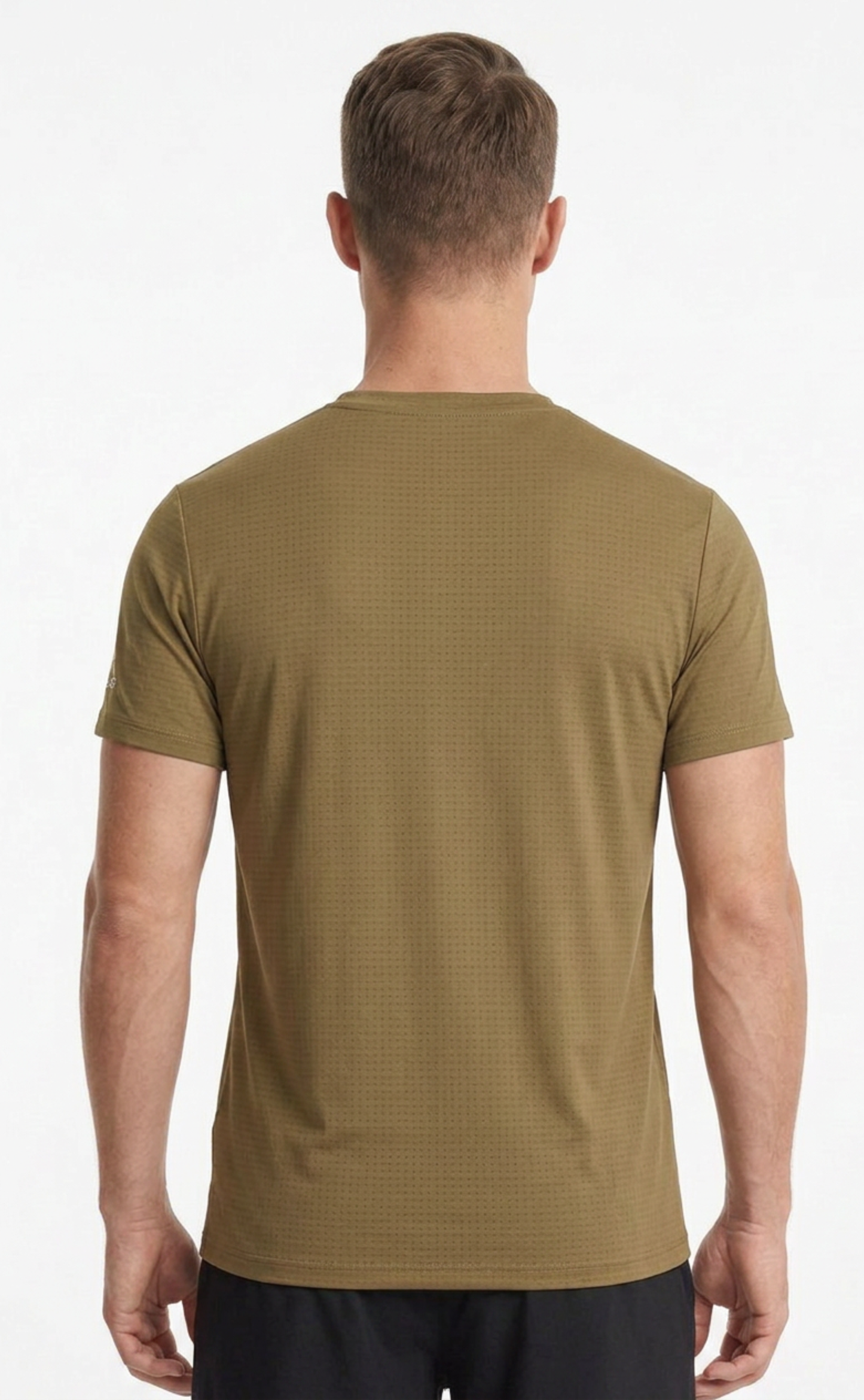 Men’s Black RUNNING Graphic Textured Performance T-Shirt