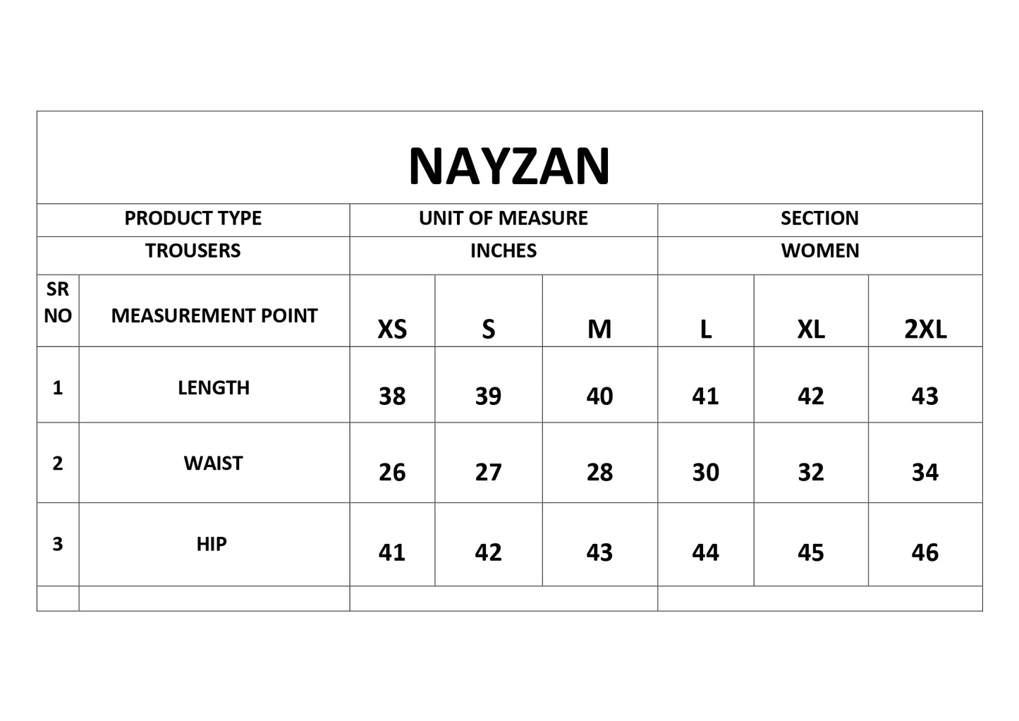 NAYZAN WOMEN'S TROUSER