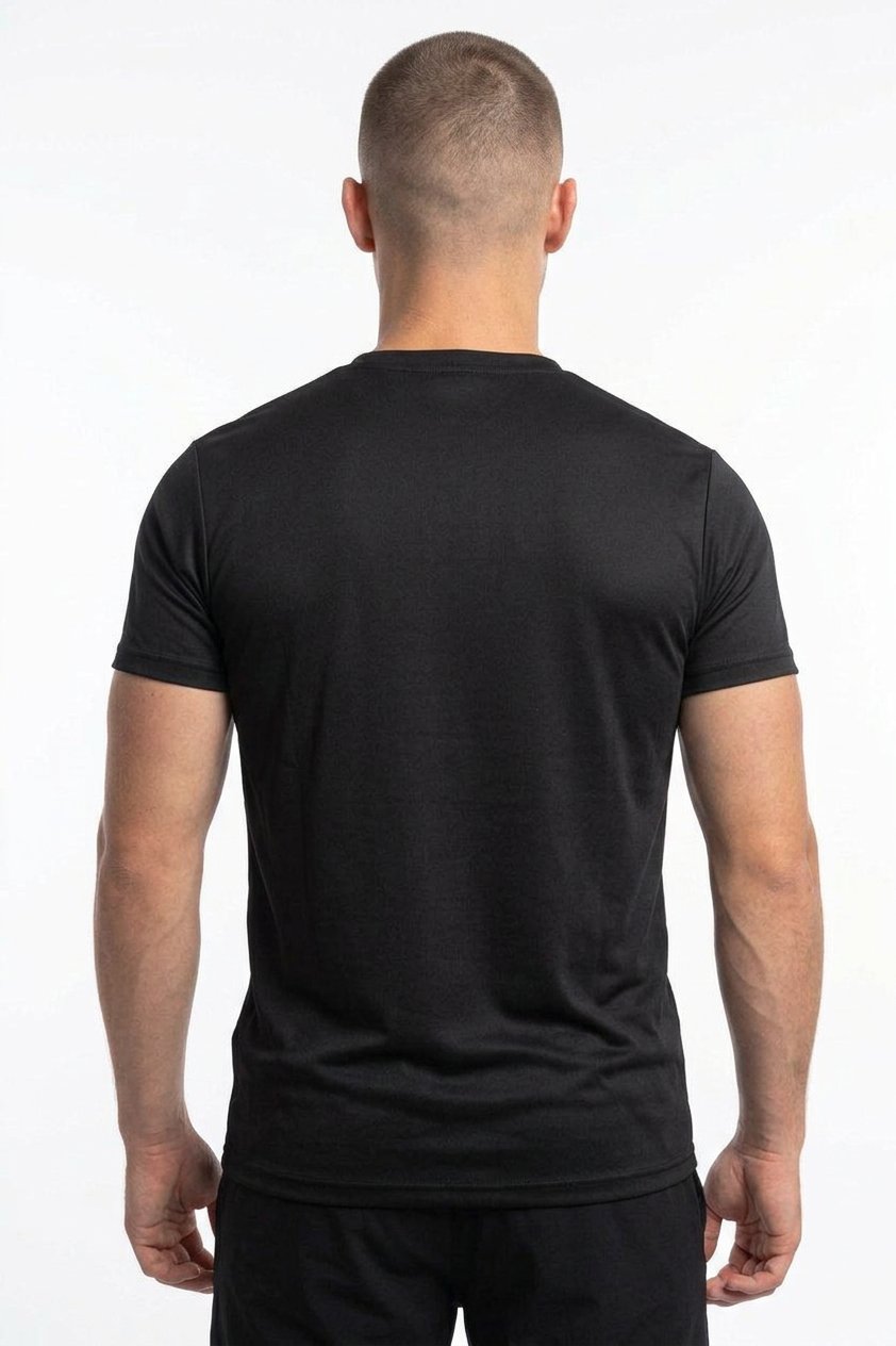 Men’s Charcoal Grey Textured Performance Crew-Neck T-Shirt