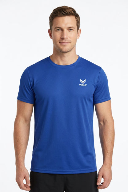 Men’s Charcoal Grey Textured Performance Crew-Neck T-Shirt