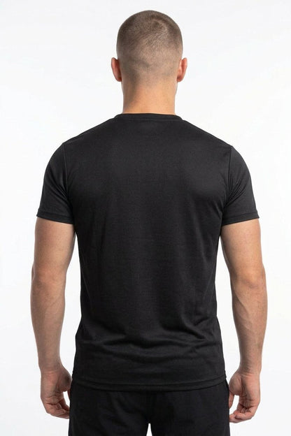 Men’s Charcoal Grey Textured Performance Crew-Neck T-Shirt